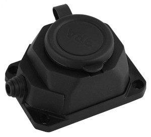 Колодка каучук с/з 1гн 16 A IP44 черная K-1e-B-IP44 (ЭРА) Б0044543