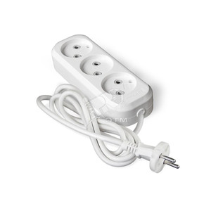 Удлинитель бытовой Е-203 ПВС 2-0.75 3 гнезда 2м (UNIVersal) 9631963