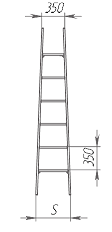 Лестница стеклопластиковая приставная ЛСПД-3,5