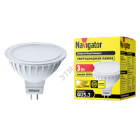 Лампа светодиодная LED 3вт 230в GU5.3 тепло-белая (Navigator Group) 94255