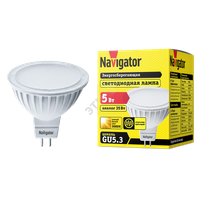 Лампа светодиодная LED 5вт 230в GU5.3 тепло-белая (Navigator Group) 94263