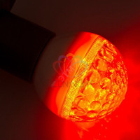 Лампа Шар e27 9 LED 50 мм красная (Neon-Night) 405-212