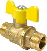 Кран шаровой для газа 11Б27фтМ 3/4' НН ручка бабочка (Valfex) VF.279.LB3.034