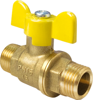 Кран шаровой для газа 11Б27фтМ 1/2' НН ручка бабочка (Valfex) VF.279.LB3.012