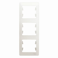 GLOSSA Рамка 3 поста вертикальная перламутр (Systeme Electric) GSL000607