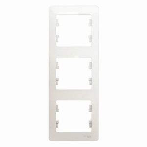 GLOSSA Рамка 3 поста вертикальная перламутр (Systeme Electric) GSL000607