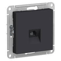 Розетка ATLASDESIGN телефонная RJ11 механизм карбон (Systeme Electric) ATN001081