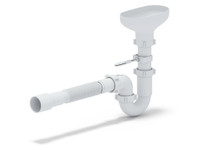 Сифон для мойки АНИ 1 1/2'X40 прямоточный с разрывом струи с гибкой трубой 40х40/50 (АНИ пласт) DR0115