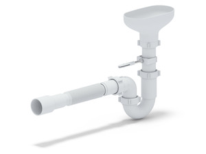 Сифон для мойки АНИ 1 1/2'X40 прямоточный с разрывом струи с гибкой трубой 40х40/50 (АНИ пласт) DR0115