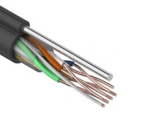 Витая пара U/UTP 4PR 24AWG CAT5e OUTDOOR + ТРОС*1 (REXANT) 01-0046