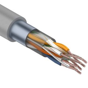 Витая пара F/UTP 4PR 24AWG CAT5e PATCH PVC IN серый 305 м (REXANT) 01-0145