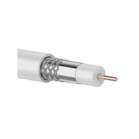 Кабель коаксиальный RG-6U+Cu, 75 Ом, Cu/Al/Cu, 64%, бухта 100 м, белый, REXANT (REXANT) 01-2221