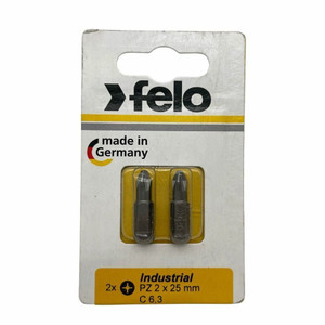Бита крестовая PZ 2X25, серия Industrial, 2 шт в блистере (Felo) 02102036