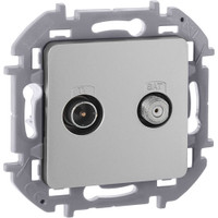 Розетка двойная TV+SAT тип звезда двухкабельная алюминий INSPIRIA (IEK) 673882
