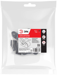 Скоба кабельная нейлоновая под винт 5 мм NO-225-295 чёрная 10 шт (ЭРА) Б0066640