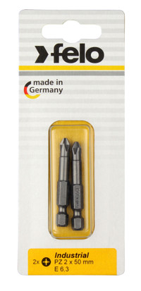 Бита крестовая PZ 2X50, серия Industrial, 2 шт в блистере (Felo) 03102536
