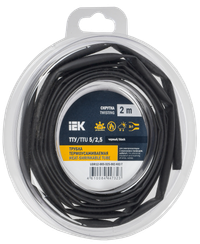 Трубка термоусадочная ТТУ нг-LS 5/2,5 черная (2м/упак) IEK (IEK) UDR12-005-D25-002-K02-T