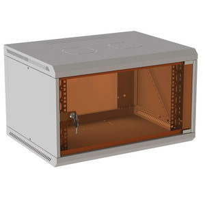 Шкаф настенный 19' 9U 600х350мм стеклянная дверь (без задн. стенки) RAL 7035 (SUPRLAN) 05-1090