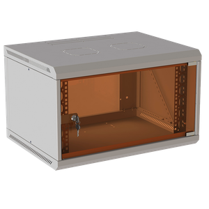 Шкаф настенный 19' 12U 600х600мм стеклянная дверь (без задн. стенки) RAL 7035 (SUPRLAN) 05-1206