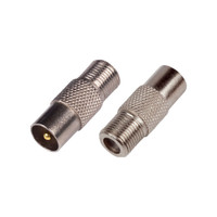 Переходник гнездо F – штекер ТВ ZnNi (ProConnect) 05-4303-4