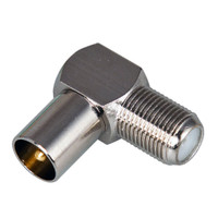 Переход гнездо F - штекер TV угловой, (REXANT) 05-4311