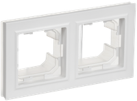 BRITE Рамка 2-местная IP44 РУ-2-БрАБ-44 арктический белый IEK (IEK) BR-M22-44-K91