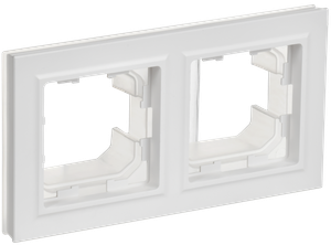 BRITE Рамка 2-местная IP44 РУ-2-БрАБ-44 арктический белый IEK (IEK) BR-M22-44-K91