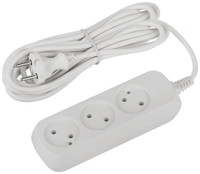 Удлинитель электрический 3 розетки без заземления 5м ПВС 2x0.75мм2 UDL-10-350 Greenline (ЭРА) Б0065073