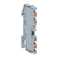Клеммная колодка пружинная 4 Push-in 4 вывода серая (EKF) PIT-4-4