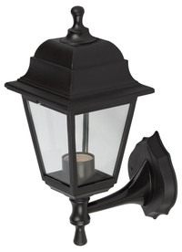 Светильник настенный НБУ 04-60-001 четырехгранный черный IP44 Е27 max60Вт (ЭРА) Б0048111