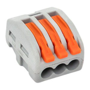 Клемма СМК 222-413 с рычагом 3 отверстия 008-254.0мм2 (EKF) plc-smk-413