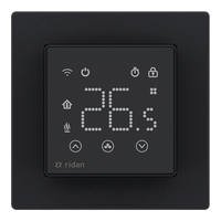 Термостат комнатный сенсорный встраиваемый Rsmart-SB с Wi-Fi подключением черный (Ridan) 088L1143R