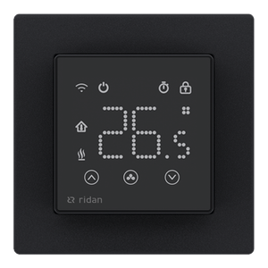 Термостат комнатный сенсорный встраиваемый Rsmart-SB с Wi-Fi подключением черный (Ridan) 088L1143R
