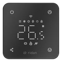 Термостат комнатный сенсорный встраиваемый Rsmart-FB с Wi-Fi подключением черный (Ридан) 088L1144R