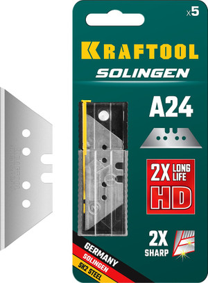 Трапециевидные лезвия Solingen А24 5 шт. (KRAFTOOL) 09625-S5_z02