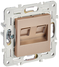 SKANDY Розетка компьютерная двойная RJ45 кат.5E SK-K03Sa песочный IEK (IEK) SK-K20-1-K98