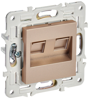 SKANDY Розетка компьютерная двойная RJ45 кат.5E SK-K03Sa песочный IEK (IEK) SK-K20-1-K98