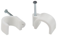 Скоба пластиковая крепежная круглая 10 мм белая NO-224-572 (50 шт/уп) (ЭРА) Б0066648