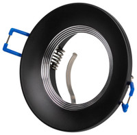 Светильник встраиваемый алюминиевый KL107 BK/SL MR16 GU5.3 черный серебро (ЭРА) Б0061098