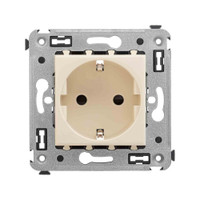 Avanti Розетка в стену, 2P+E, с защитными шторками, ''Ванильная дымка'' (DKC) 4405003