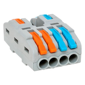 Строительно-монтажная клемма СМК 222-424 разветвительная 4 выхода 0,08-4 мм2 EKF (EKF) plc-smk-422-4