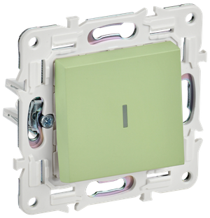 SKANDY Выключатель 1-клавишный проходной с индикацией 10А SK-V08G мятный IEK (IEK) SK-V12-1-10-K06