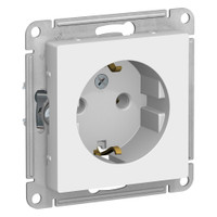 Розетка ATLASDESIGN с заземлением 16А механизм белый (Systeme Electric) ATN000143