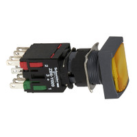 Кнопка квадратная с подсветкой желтая (Schneider Electric) XB6DW5B5B