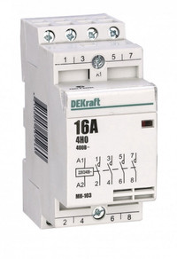 Контактор модульный 4НО 16А 230В МК-103 (Dekraft) 18053DEK