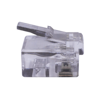 Коннекторы 6P6C (Телефонные разъемы) (RJ-11) Уп. 100шт. (SUPRLAN) 10-0228