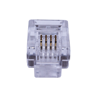 Коннекторы 4P4C (Телефонные разъемы) (RJ-11) Уп. 100шт. (SUPRLAN) 10-0229