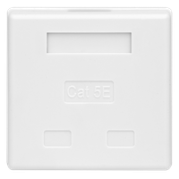 Компьютерная розетка 8P8C (RJ-45), UTP, Cat.5e, 2 порта (SUPRLAN) 10-0309