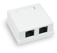 Компьютерная розетка 8P8C (RJ-45), UTP, Cat.6, 2 порта (SUPRLAN) 10-0310