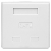 Компьютерная розетка 8P8C (RJ-45), UTP, Cat.6, 2 порта (SUPRLAN) 10-0310